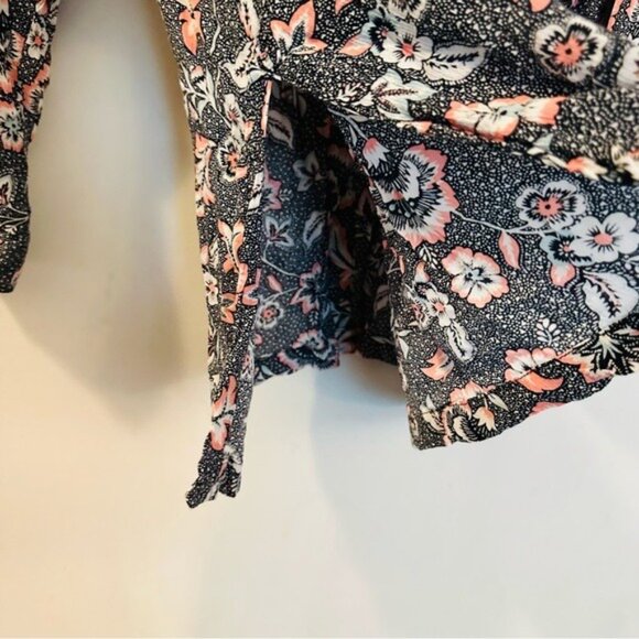 J. Jill Marvelflor Floral Tunic Rayon Side Slit Blouse Women’s Size PL - Picture 11 of 15